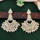 Js Fashion  High Gold Kundan Pearl Chandbali Earrings for Women