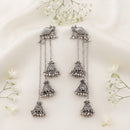 Js Fashion Pack of 4 Designer Oxidized Earrings for Women