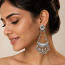 Js Fashion Pack of 4 Designer Oxidized Earrings for Women