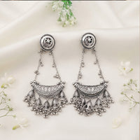 Js Fashion Pack of 4 Designer Oxidized Earrings for Women