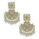 Gehana Mahal Gold Plated Kundan And Pearl Dangler Earrings