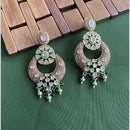 Arham Premium Gold Plated Designer Heavy Polki Kundan Beads Meenakari Dangler Earrings