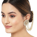 Gehana Mahal Gold Plated Kundan Kanchain Studs Earrings