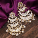 Gehana Mahal Gold Plated Kundan And Pearl Dangler Earrings