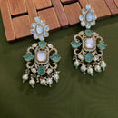 Arham Premium Gold Plated Designer Heavy Polki Kundan Beads Dangler Earrings