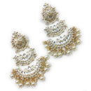 Gehana Mahal Gold Plated Kundan And Pearl Dangler Earrings