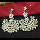 Gehana Mahal Gold Plated Kundan And Pearl Dangler Earrings