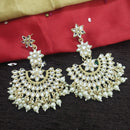 Gehana Mahal Gold Plated Kundan And Pearl Dangler Earrings