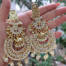 Gehana Mahal Gold Plated Kundan And Pearl Dangler Earrings