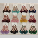 Dhwani Sparkling Austrian Stone Dangler Earrings with Beads (Pack of 12)