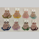 Dhwani Sparkling Austrian Stone Dangler Earrings with Beads (Pack of 8)