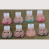 Dhwani Classic Kundan Stone And Beads Ethnic Dangler Earrings