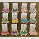 Dhwani Trendy Kundan Stone And Pearl Meenakari Dangler Earrings (Pack of 12)