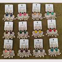 Dhwani Classic Kundan Stone And Beads Ethnic Dangler Earrings
