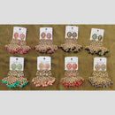 Dhwani Luxury Pota Stone And Pearl Dangler Earrings (Pack of 12)