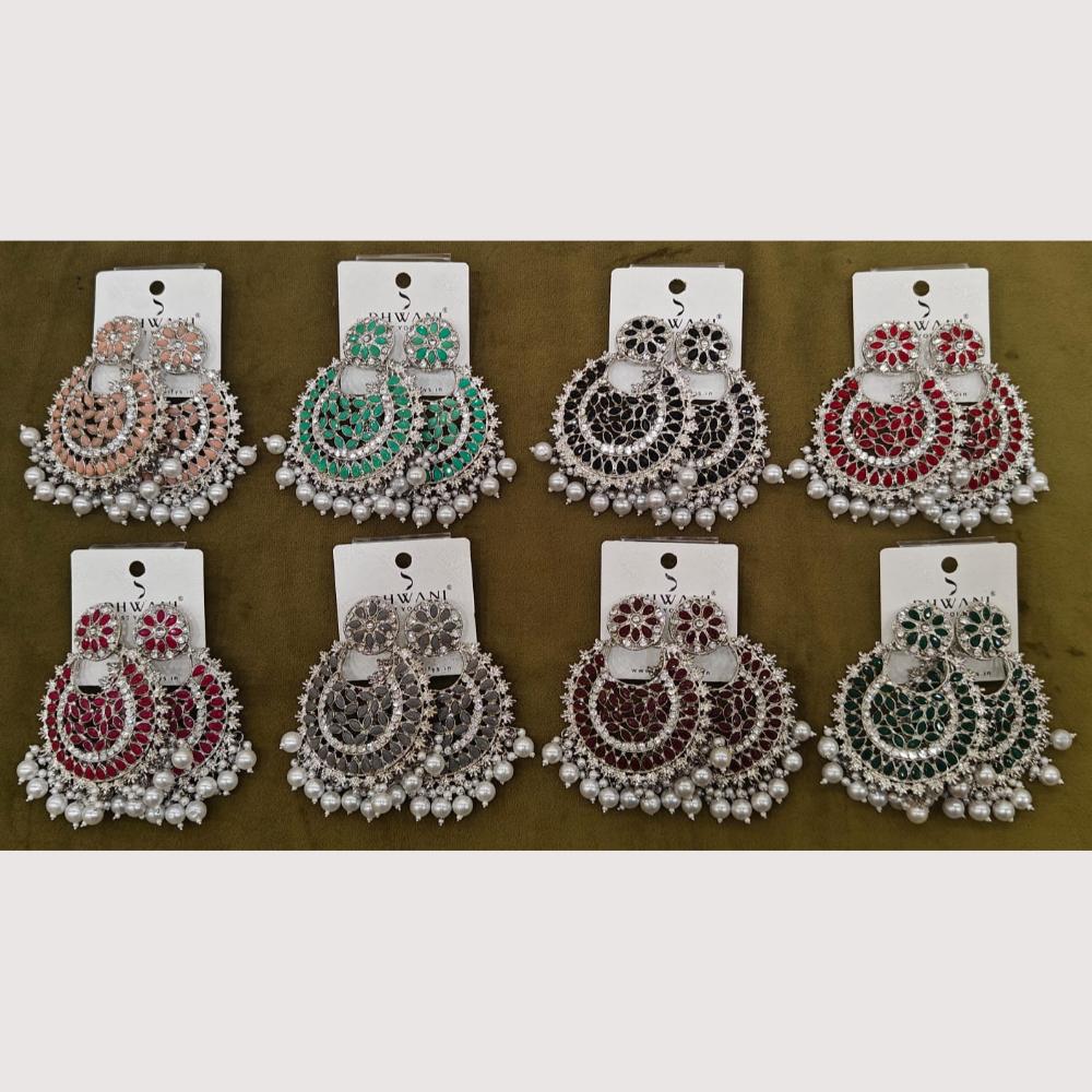 Dhwani Sparkling Crystal Stone And Austrian Stone Beads Dangler Earrings