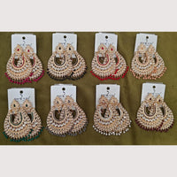 Dhwani Classic Kundan Stone And Pearl Ethnic Dangler Earrings