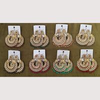 Dhwani Classic Kundan Stone And Pearl Ethnic Dangler Earrings