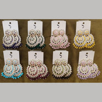 Dhwani Trendy Kundan Stone And Pearl Meenakari Dangler Earrings