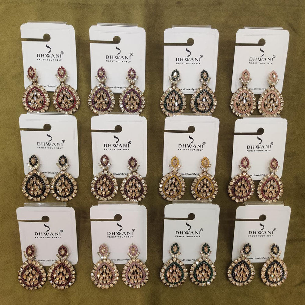 Dhwani Royal Crystal And Pearl Statement Dangler Earrings
