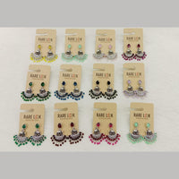 Dhwani Elegant Pota Stone And Pearl Elephant Dangler Earrings