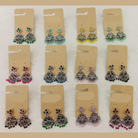 Dhwani Oxidised Plated Elegant Pota Stone And Pearl Dangler Earrings