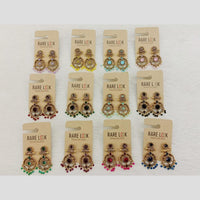 Dhwani Luxury Pota Stone And Pearl Dangler Earrings (Pack of 12)