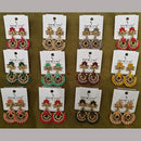 Dhwani Elegant Austrian Stone And Pearl Dangler Earrings- (Pack of 12)