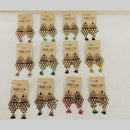 Dhwani Sparkling Austrian Stone Dangler Earrings with Beads (Pack of 12)
