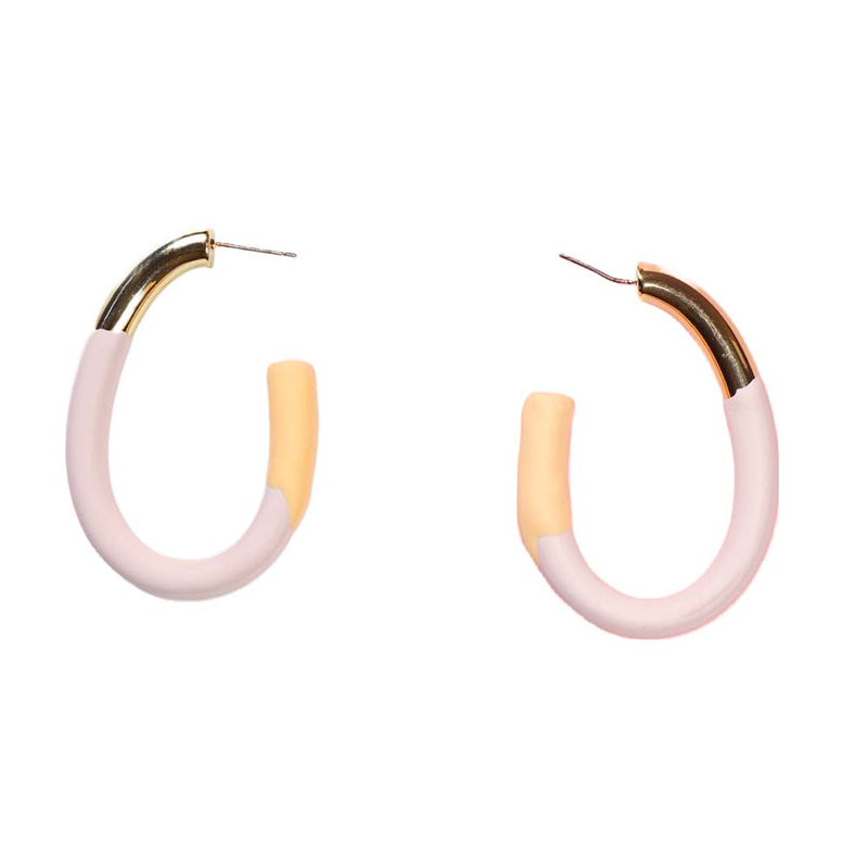 Salty Pastel Mixed Tube Hoop Earrings - Hoop Earrings