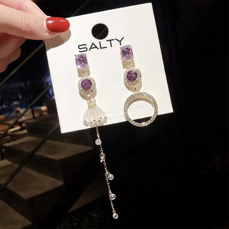 Salty Magical Sapphire Mismatch Earrings - Drops & Danglers