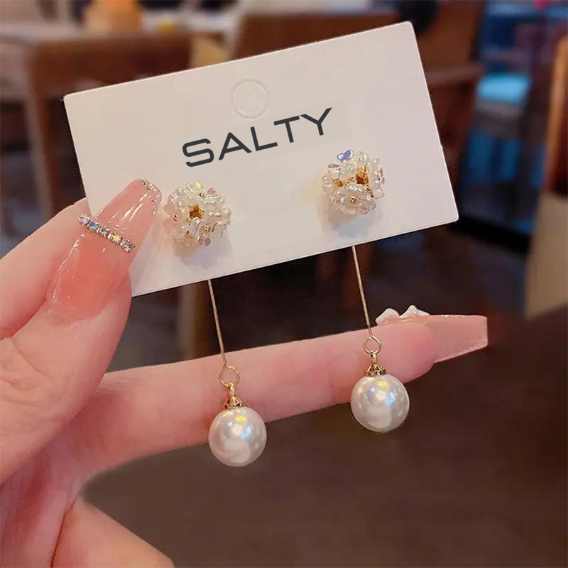 Salty Charming Seasalt Pearl Earrings - Drops & Danglers