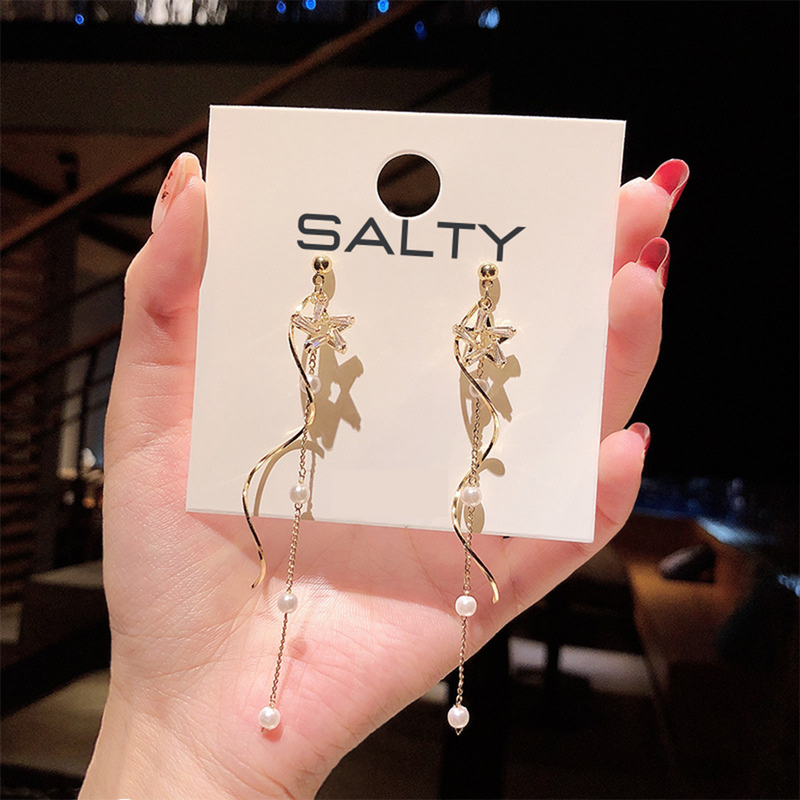 Salty Daylight Tassel Bling Earrings - Drops & Danglers