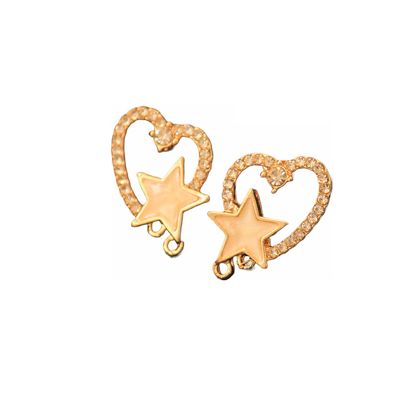 Salty Heart Star Stud Earrings - Stud Earrings