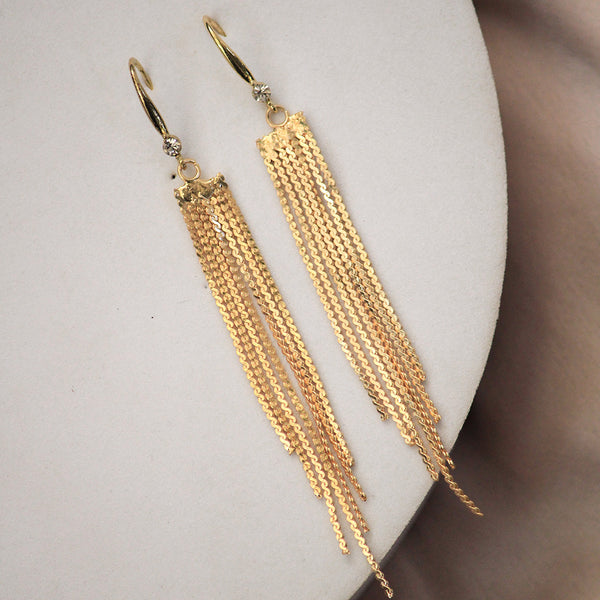 Salty Chandelier Golden Earrings - Drop Earrings