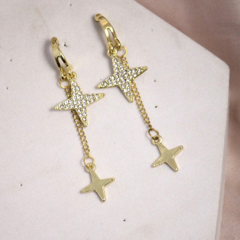 Salty Star Light Gold Earrings - Drop Earrings