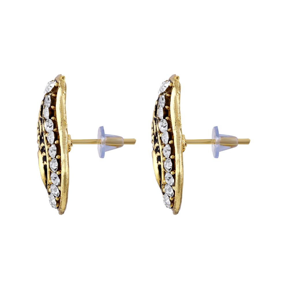 Asmitta Gold Plated Stud Earrings