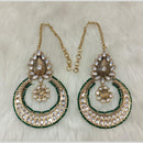 Tarangavi Gold Plated Polki Kundan Dangler Earrings