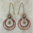 Tarangavi Gold Plated Polki Kundan Dangler Earrings