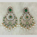 Tarangavi Gold Plated Polki Kundan Dangler Earrings
