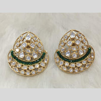Tarangavi Gold Plated Polki Kundan Dangler Earrings