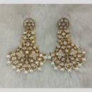Tarangavi Gold Plated Polki Kundan Dangler Earrings