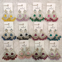 Dhwani Crystal Stone And Austrian Stone Beads Dangler Earrings
