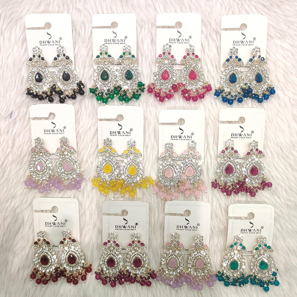 Dhwani Crystal Stone And Austrian Stone Beads Dangler Earrings