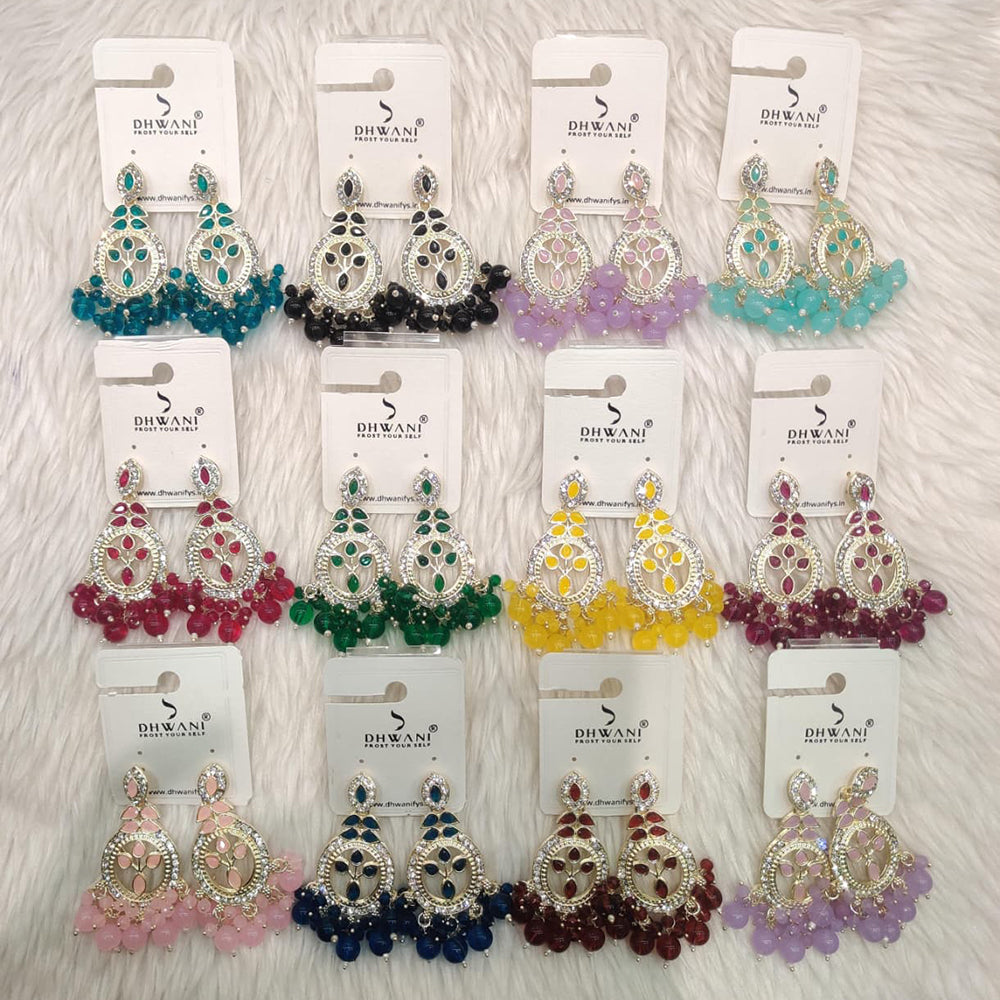 Dhwani Crystal Stone And Austrian Stone Beads Dangler Earrings