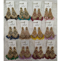 Dhwani Elegant Austrian Stone Pearl And Beads Dangler Earrings