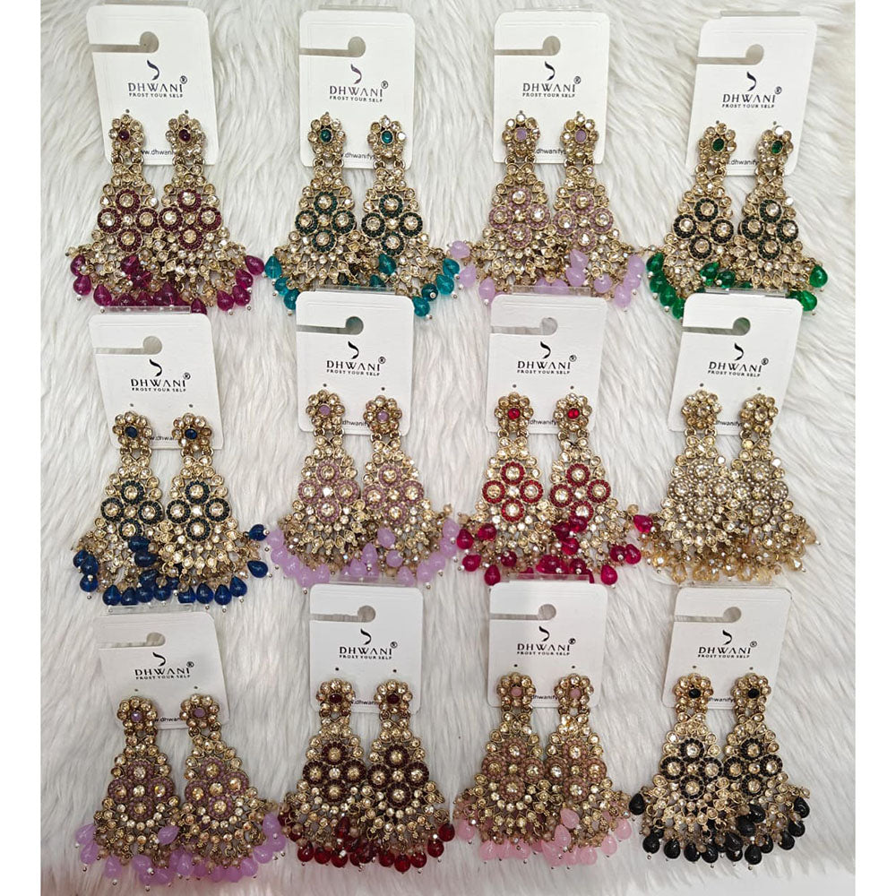 Dhwani Elegant Austrian Stone Pearl And Beads Dangler Earrings