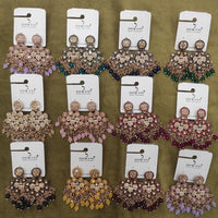 Dhwani Grace Crystal Stone Beads And Pearl Occasion Earrings