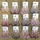 Dhwani Grace Crystal Stone Beads And Pearl Occasion Earrings