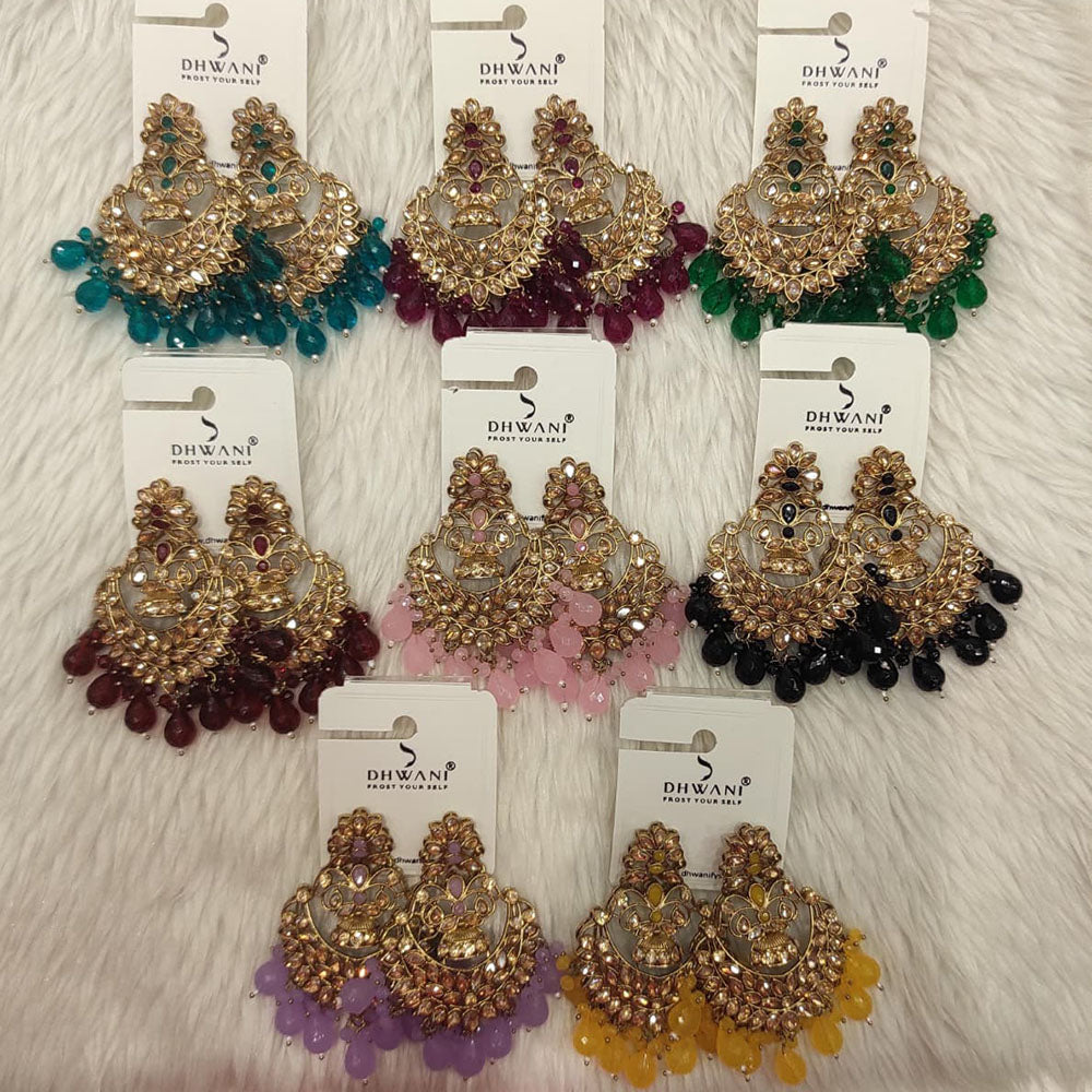 Dhwani Elegant Austrian Stone Pearl And Beads Dangler Earrings